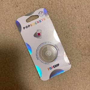 PopSocket grip glittery clear